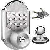 Fechadura da porta de entrada sem chave Deadbolt Aço inoxidável 304 Keypad Combinação digital mecânica dupla segurança (código de passe ou chaves)