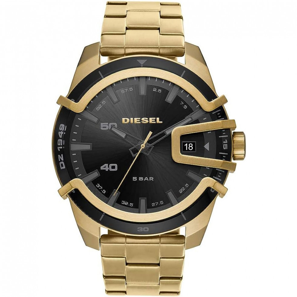 Relogio Masculino De Quartzo, Com Pulseira De Aco Inoxidavel, Diesel Dz1949, Dourado