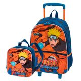 Mochila Rodinha + Lancheira Térmica Naruto Shippuden Kurama