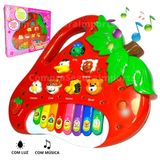 Teclado Musical Infantil Pianinho Musicas Bichos Moranguinho