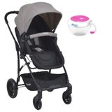 Carrinho De Bebê Convert 0 A 15kg Com Porta Lanche Rosa