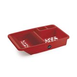 Escorredor De Louças Cozinha Pratos E Talheres Uz Vermelho