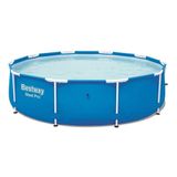 Piscina Estruturada 4.678l Circular Bestway Verão Em Pvc