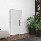 Porta Alumínio 80x210cm Lambril Com Puxador Lado Direito Hale Esquadrias Branco