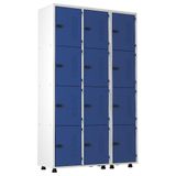 Armário Roupeiro de Aço 12 Portas com Guarda-Volume e Trinco
