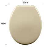 Assento Oval Almofadado Tas/as Slim Bege - Astra