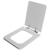 Assento Sanitario Poliester Square Cinza Platina Para Vaso