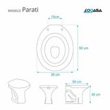 Assento Sanitario Parati Preto Para Vaso Logasa