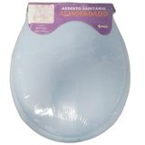Assento Almofadado Oval Azul Tampa Para Vaso Todas As Marcas