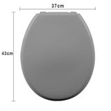 Assento Oval Almofadado Tas/as Slim Cinza - Astra