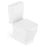 Kit Vaso Sanitário Com Caixa Acoplada E Assento Soft Close Gap Roca Blanco Mate Fosco