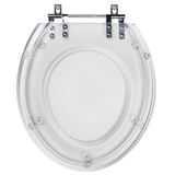 Assento Sanitario Poliester Ravena Cristal Para Vaso Deca