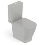 Kit Vaso Sanitário Com Caixa Acoplada E Assento Soft Close Gap Roca Stone Fosco