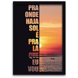 Quadro Decorativo 1 peça 40x60 Por do Sol Moldura Preta