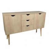 Buffet Aparador 2 Portas 3 Gavetas 120cm Retalho Falkk Madeira