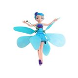 Boneca Princesa Aerocraft Fada Voadora Azul 19cm Sensor N3