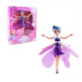 Boneca Princesa Aerocraft Fada Voadora Roxo 19cm Sensor N5
