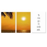 Kit Placas Quadros Decorativos 3 pçs MDF 20x30 Pôr do Sol