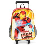 Mochila De Carrinho Iron Man Vermelha Avengers Escolar