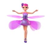 Boneca Princesa Aerocraft Fada Voadora Roxo 19cm Sensor N3