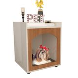 Mesa De Cabeceira Pet Pratico Cães E Gatos Off White Freijo