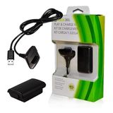 Bateria Para Controle Xbox 360 Com Cabo Carregador 68000mah