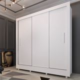 Guarda Roupa Casal 3 Portas 4 Gavetas Com 8 Pés Taifa Espresso Móveis Neve