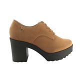 Sapato Oxford Feminino Moleca Solado Tratorado Salto Alto