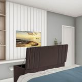Recamier Baú Grécia 160cm Queen Size Quarto Box Marrom