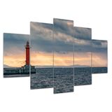 Kit Placas Decorativas 5 Peças 3D Borda Infinita Farol