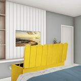 Recamier Baú Dallas 140cm Casal Quarto Box Amarelo