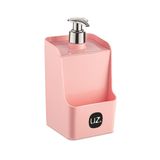 Porta Detergente Slim Dispenser Suporte Para Esponja Uz Rosa