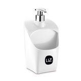 Porta Detergente Dispenser Com Suporte Esponja Uz Branco
