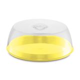 Porta Bolo Boleira Com Tampa Cozinha Gourmet Plus Uz Amarelo