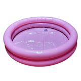 Piscina Inflável Redonda Infantil 2 Anéis 60cm X 12cm Rosa