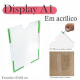 2 Display Parede Quadro Avisos Porta Folhas A1 Acrílico Vert