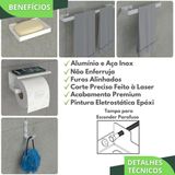 Kit Acessórios Para Banheiro Branco 5 Peças Max