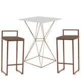 Mesa Bistrô E 02 Banquetas Alta Lina Bar Balcão Bege