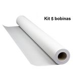 Kit 5 Bobinas Sulfite Plotter 841x50m 75g/m Tubo 2