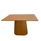Mesa De Jantar Cone 140x90 Base Freijó Tampo Freijó Marrom
