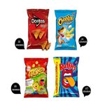 Kit 75un Elma Chips Doritos + Ruffles + Fandangos + Cheetos