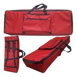 Capa Bag Teclado Master Luxo Roland Go Piano Vermelho Carbon