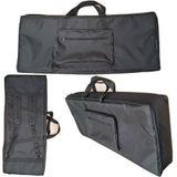 Capa Bag Teclado Yamaha Tyros 4 61 Master Luxo Preto Carbon