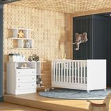 Kit Berço Mini Cama Taís Cômoda Q01 Branco