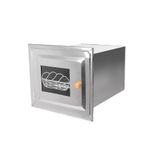 Forno De Chapa Inox E Frente Tampa Vidro 50x35x30cm