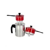 Cuscuzeiro Individual P/ Duas Pessoas Liso Vermelho Vermelho
