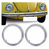 Aro Farol Vw Fusca/kombi Cromado 3 Furos