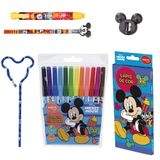 Kit Papelaria Mickey Mouse Lapis De Cor Canetinha Molin