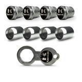 Tampa Bico Valvula Pneu Roda Inox Moto Kawasaki Logo Prata