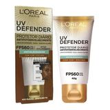 Loréal Paris Uv Defender Antioleosidade Cor Escura Fp60 40g